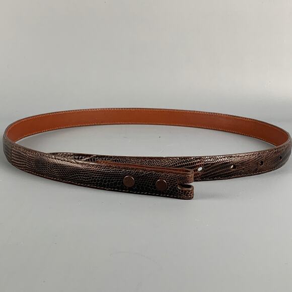 PAT AREIAS Size 29 Brown Lizard Belt Strap main image 4